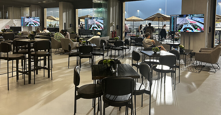 Trackside Lounge at Yas Central Hospitality Package